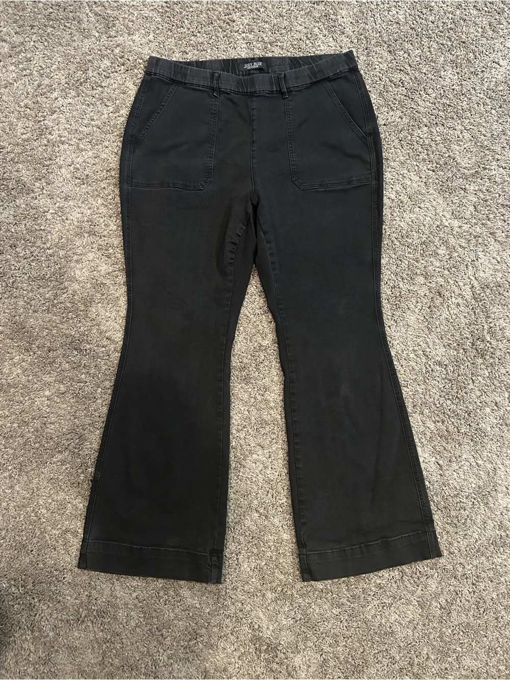 Judy Blue Black Pull-On Trouser Flare Jeans